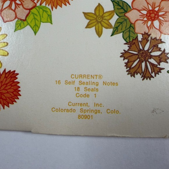 Vintage Floral Just A Notes By Current 13 Foldable Notes, 15 Seals - Picture 9 of 10